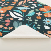 フローラと蝶、装飾シームレスパター シェルパブランケット (3/4)