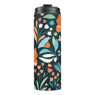 フローラと蝶、装飾シームレスパター タンブラー