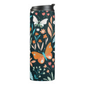 フローラと蝶、装飾シームレスパター タンブラー (回転左)
