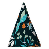 フローラと蝶、装飾シームレスパター パーティーハット (右)