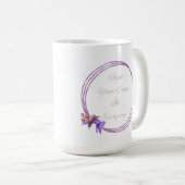 フローラと見積の重複デザイン コーヒーマグカップ (正面右)