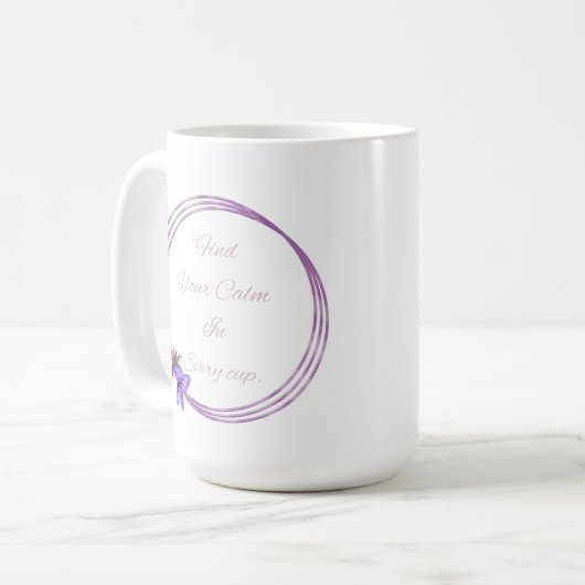 フローラと見積の重複デザイン コーヒーマグカップ (正面左)