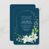 フローラと観モダン葉記念 サンキューカード (正面/裏面)