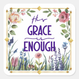 フローラと金ゴールドの猶予 スクエアシール