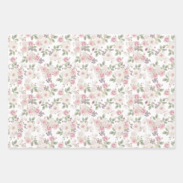 フローラと金ゴールドレ結婚ース ラッピングペーパーシート