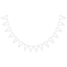 フローラと針葉樹をモチーフにした赤いオーナメント バンティングフラッグ