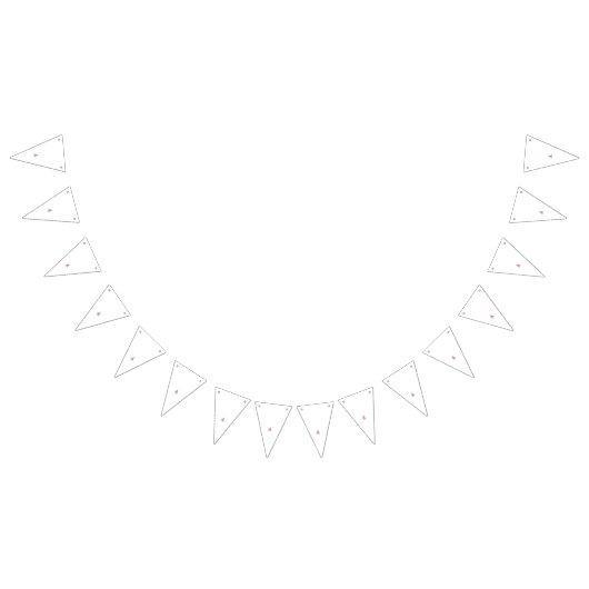 フローラと針葉樹をモチーフにした赤いオーナメント バンティングフラッグ (全)