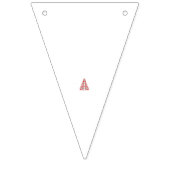 フローラと針葉樹をモチーフにした赤いオーナメント バンティングフラッグ (第3の旗)