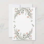 フローラと鳥のイラストレーション結婚式招待状 招待状 (裏面)