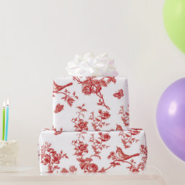 フローラと鳥のトイル ラッピングペーパー