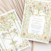 フローラと鳥のビクトリアン庭園の結婚式 招待状