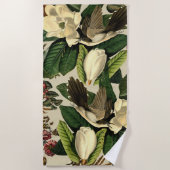 フローラと鳥の二十一の二 ビーチタオル (正面)