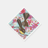 フローラと鳥ナプキン スタンダードカクテルナプキン (角)