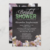 フローラと黒板(緑ブライダルシャワー付) 招待状 (正面/裏面)