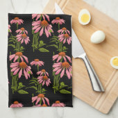 フローラと黒 キッチンタオル (四つ折り)