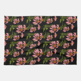 フローラと黒 キッチンタオル