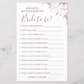 フローラどのように良い新婦のゲームカードフライヤーを知っている チラシ (正面)