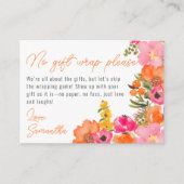 フローラなしギフトラップフローラブライダル表示シャワー エンクロージャーカード (正面)