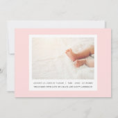 フローラについてBaby Girl Birth Announcements 招待状 (裏面)