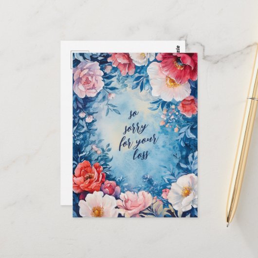 フローラに対する哀悼の意カスタム見 ポストカード (正面/裏面インサイチュ)
