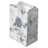 フローラに結婚感謝の抱き枕エレガント ミディアムペーパーバッグ (正面アングル)