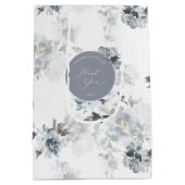 フローラに結婚感謝の抱き枕エレガント ミディアムペーパーバッグ (裏面)