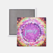 フローラのかわいらしインスピレーシカラフルョンを一時停止 マグネット (正面/裏面)