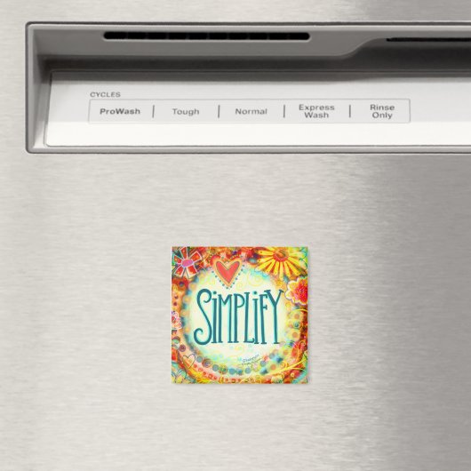 フローラのかわいらしインスピレーシカラフルョンを簡素化 マグネット (インサイチュ (食洗機))