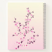 フローラのさくらんぼの花が名前と年を付け加える ノートブック (裏面)