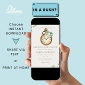 フローラのまわりにザクロックブライダルシャワー 招待状