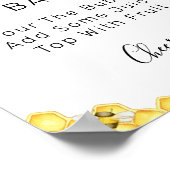 フローラのまわりにベビーシャワーマムオーサバー標識 ポスター (角)