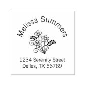 フローラのアーチアドレスを返す セルフインキングスタンプ (デザイン)