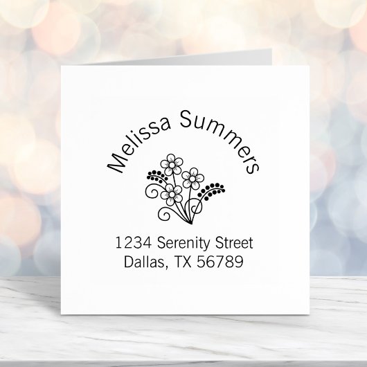 フローラのアーチアドレスを返す セルフインキングスタンプ