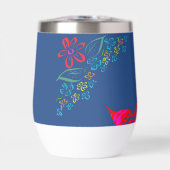 フローラのウィムシーフォークアートカラフルディティフラワーブルー (正面)