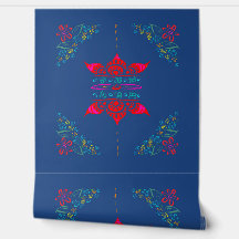 フローラのウィムシーフォークアートカラフルディティフラワーブルー