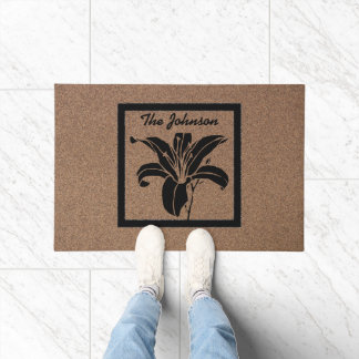 フローラのエレガンスパーソナライズされた: Doormat ドアマット