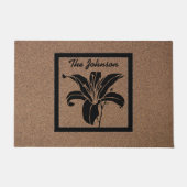 フローラのエレガンスパーソナライズされた: Doormat ドアマット (正面)