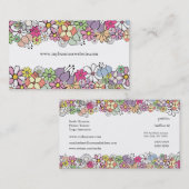 フローラのエレガントカスタム花の名刺 名刺 (正面/裏面)