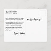 フローラのカジュアル水彩手書き日付の保存 案内ポストカード (裏面)