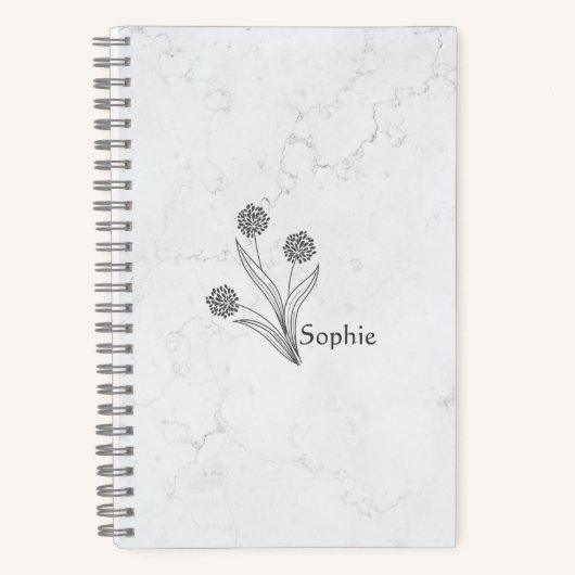 フローラのカスタマイズ可能な2025の旅 ノートブック (正面)