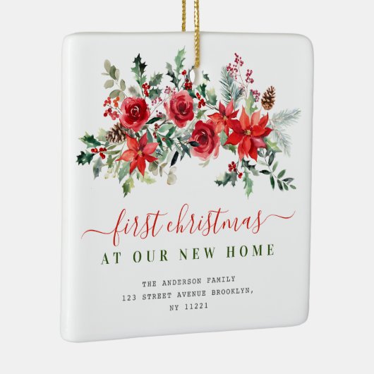 フローラのクリスマスの新しい住所 セラミックオーナメント (右)
