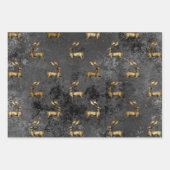 フローラのグランジクリスマスパターン ラッピングペーパーシート (正面3)