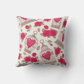 フローラのケージバラパターン クッション (裏面)