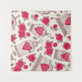 フローラのケージバラパターン タペストリー (正面(横))