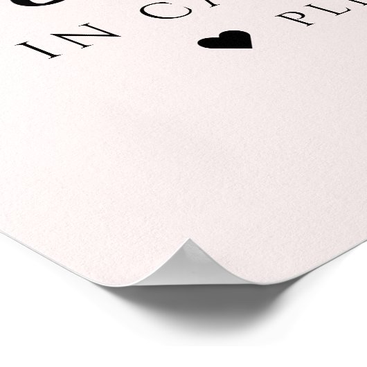 フローラのサインを持って保持するピンク結婚色 ポスター (角)