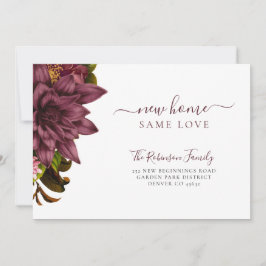 フローラのシックな動エレガントき 案内状