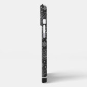 フローラのシームレスなパタパーソナライズされたーン白 iPhoneケース (左側面)