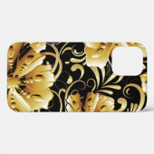 フローラのシームレスなパターンフローリッシュ3d壁紙。または Case-Mate iPhoneケース (裏面 (横))