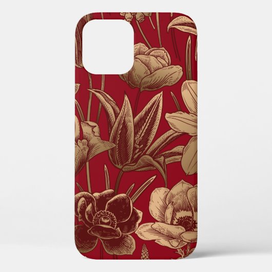 フローラのシームレスなパターンヴィンテージ春背景 Case-Mate iPhoneケース (裏面)