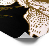 フローラのシームレスなパターン庭花は牡丹 ポスター (角)